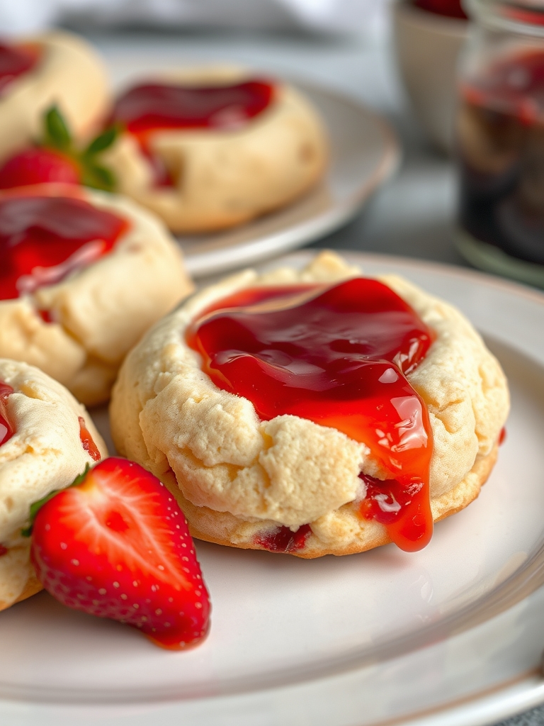 Strawberry Cheesecake Cookies Recipe with Homemade Jam