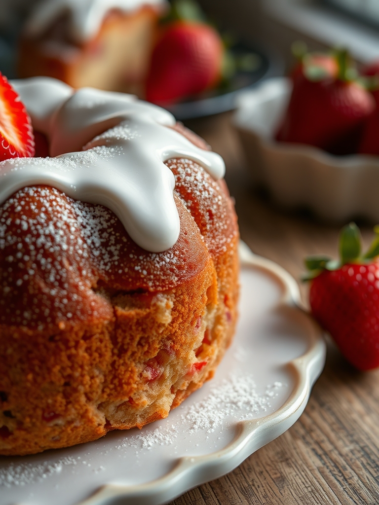 Sweet Strawberry Pound Cake