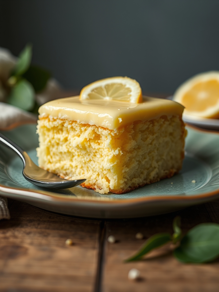 Traditional Irish Lemon Pudding Cake