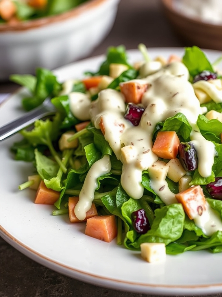 15-Minute Green Goddess Salad Recipe with Creamy Dressing