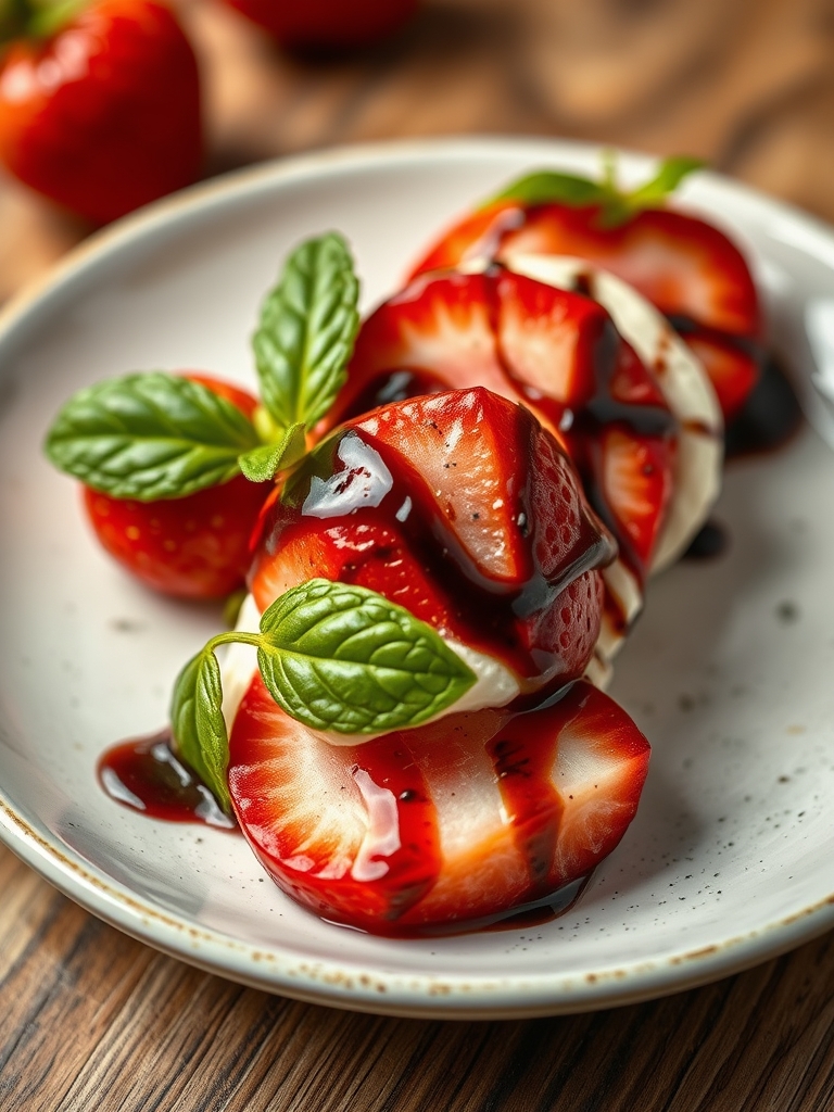 Balsamic Strawberry Caprese