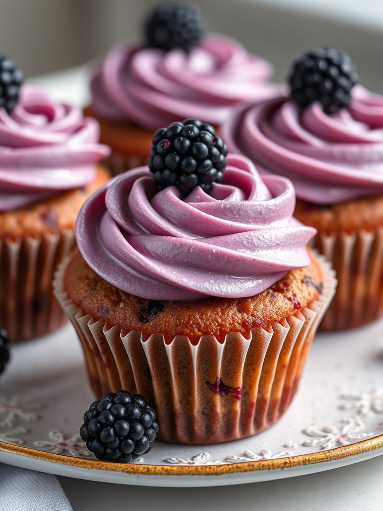 Blackberry Earl Grey Cupcakes