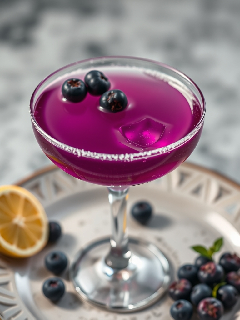 Blueberry Limoncello Martini