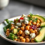 Chickpea Feta Avocado Salad