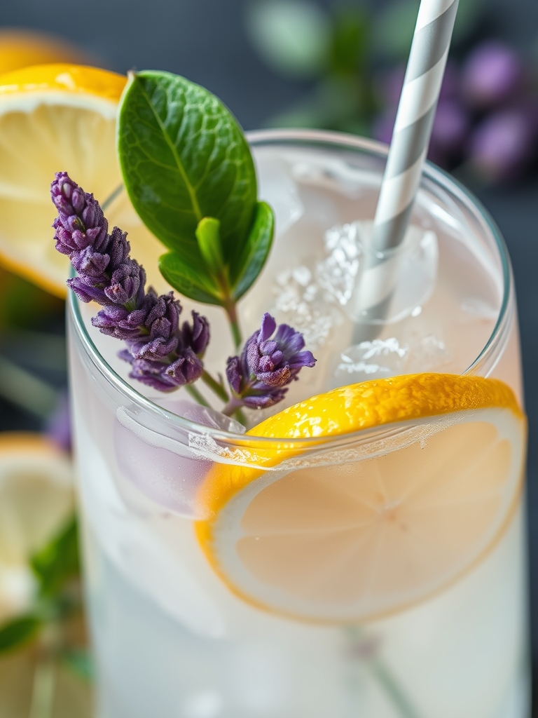 Coconut Lavender Lemonade Mocktail Recipe ingredients 1