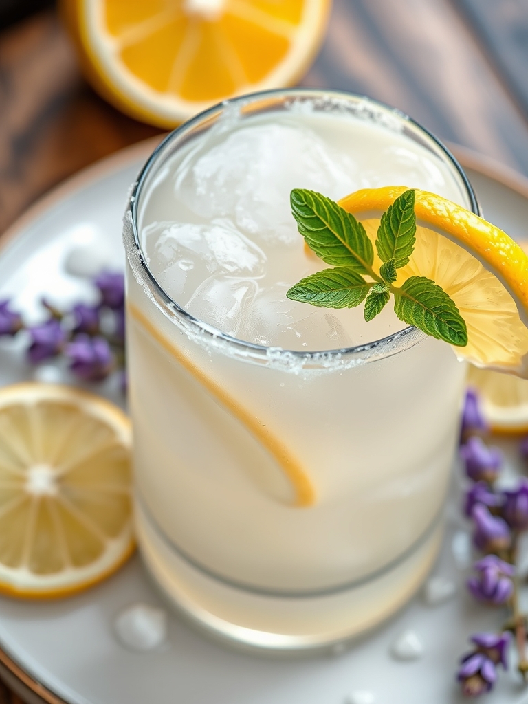 Coconut Lavender Lemonade Mocktail Recipe