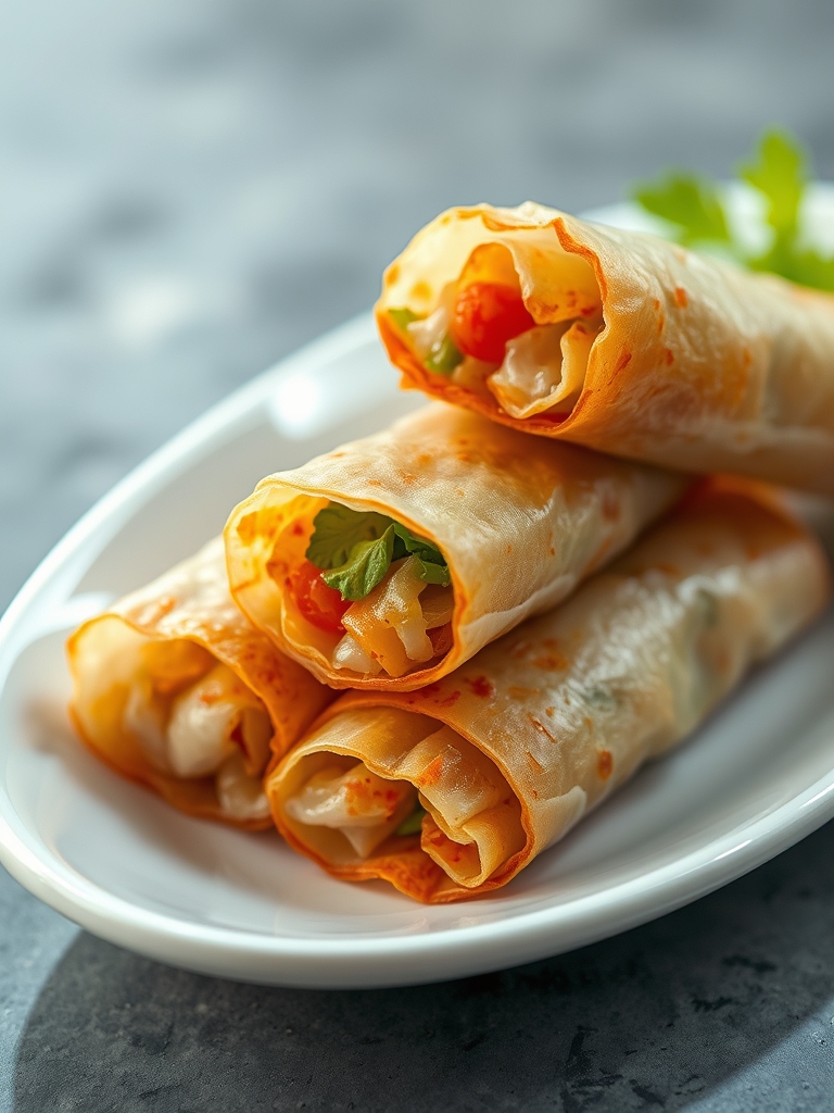 Crispy Rice Paper Spring Rolls