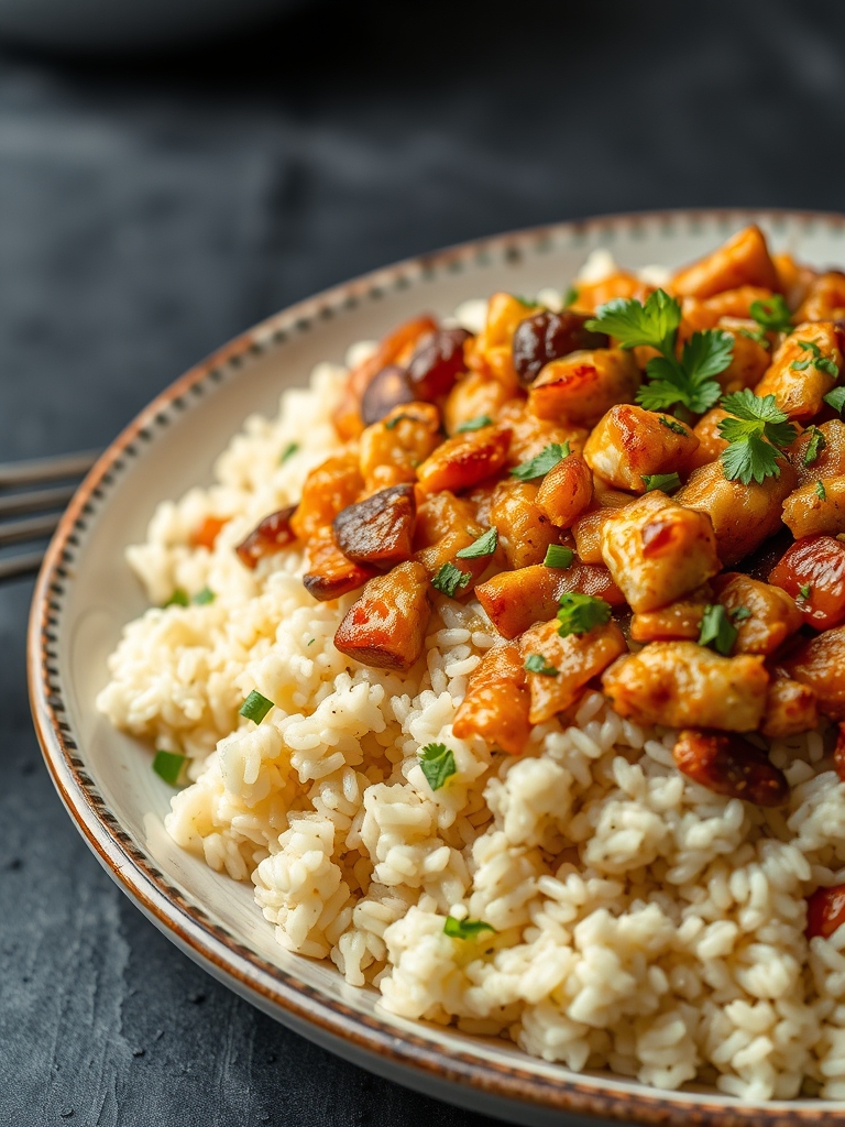 Dump-and-Bake Chicken Tzatziki Rice Recipe