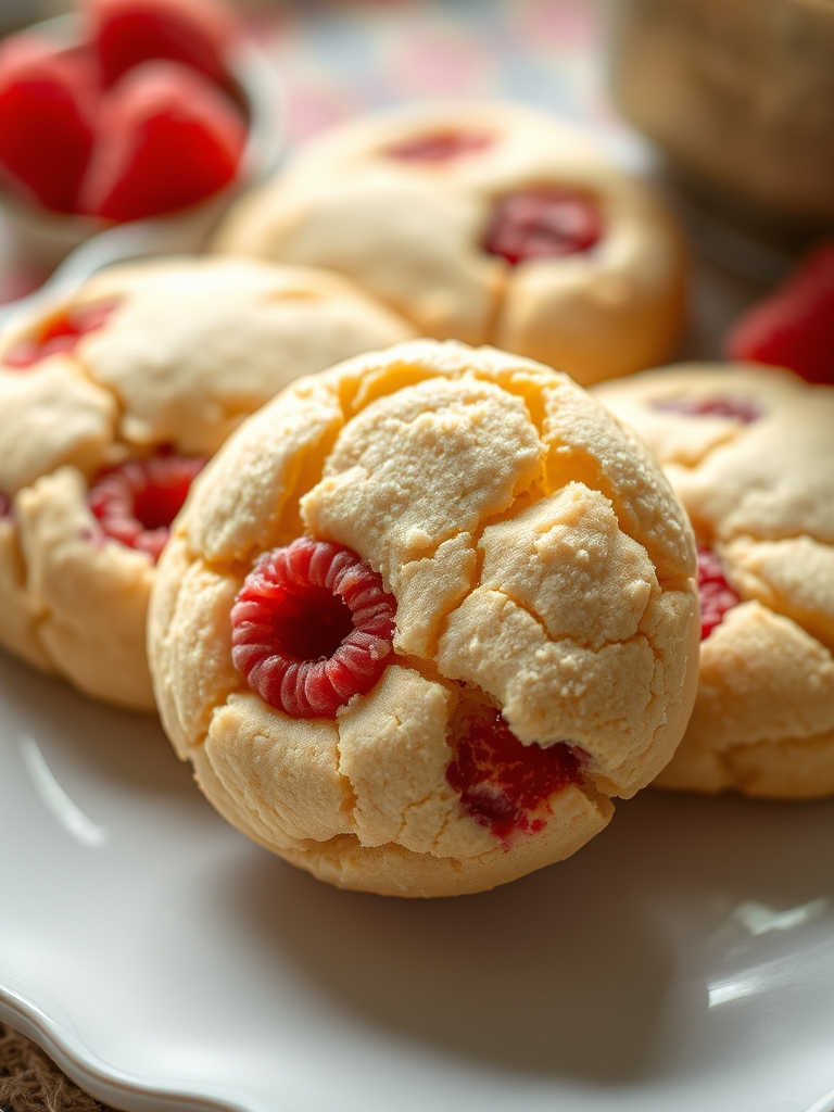 Easter Lemon Raspberry Cookies