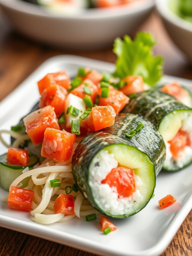 Easy California Roll Cucumber Salad
