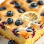Easy Lemon Blueberry Sheet Cake Recipe