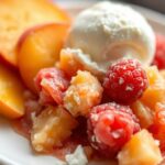 Easy Peach and Raspberry Cobbleringredients