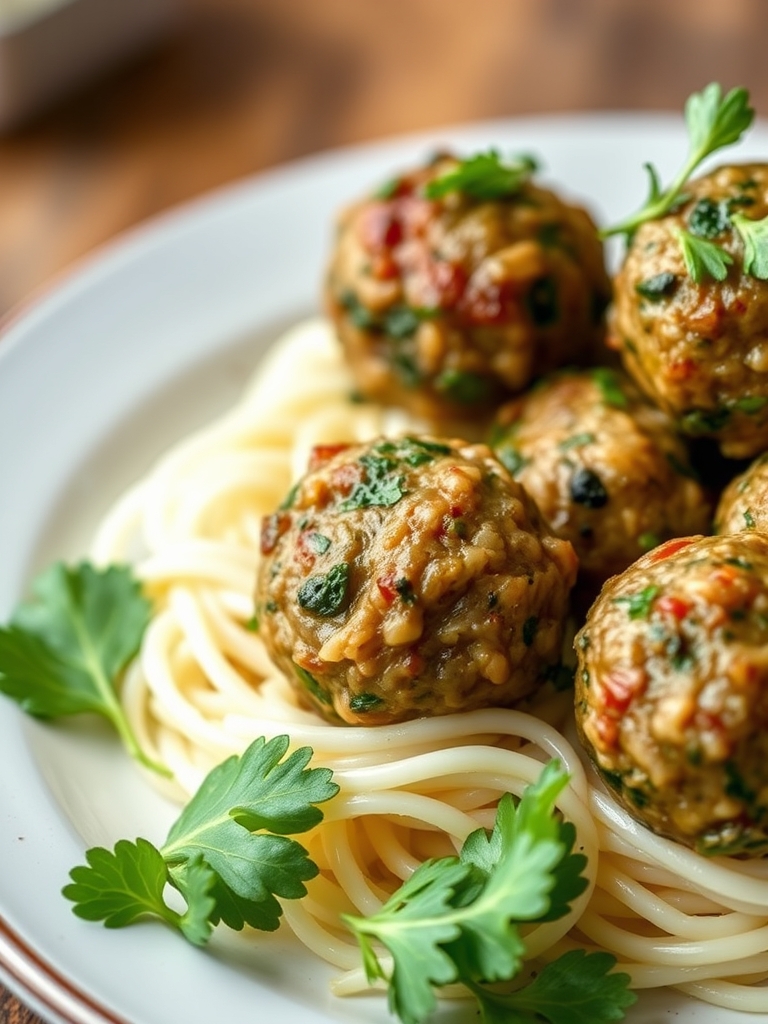 Easy Spinach & Garlic Meatballs Recipe