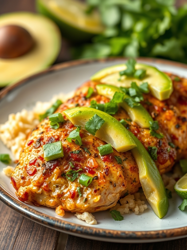 Fiesta Lime Chicken with Avocado - Mexican Food Recipe