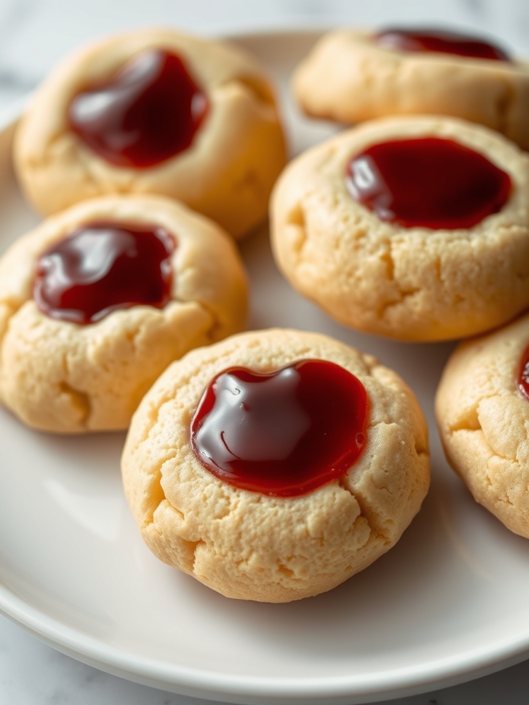 Flower Jam Thumbprint Cookies