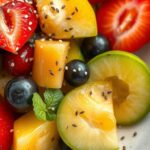 Fresh Fruit Salad with Honey-Lime Poppy Seed Dressing