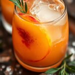 Ginger Peach Sparkler Mocktail