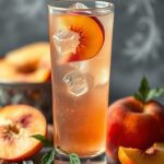 Ginger Peach Sparkler Mocktail ingredients 1