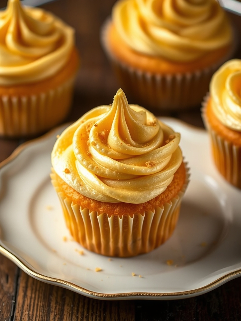 Golden Angel Food Cupcakes