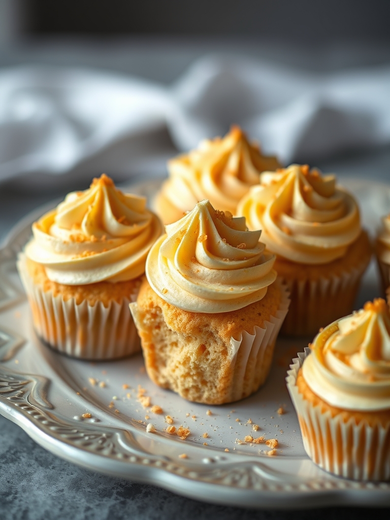 Golden Angel Food Cupcakes