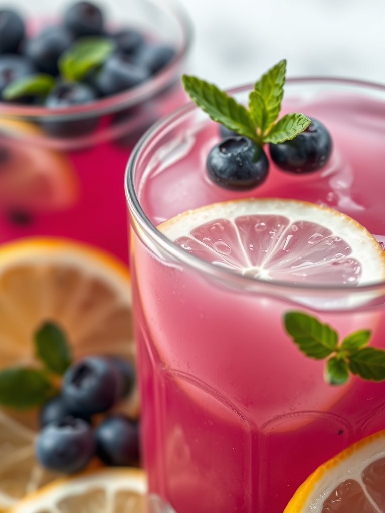 Homemade Blueberry Lemonade Recipe ingredients 1