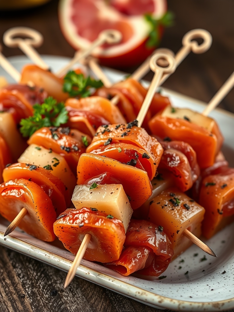 Italian Melon Prosciutto Skewers