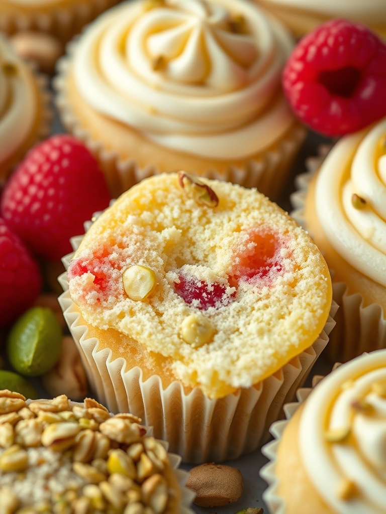 Lemon Raspberry Pistachio Cupcakes ingredients 1