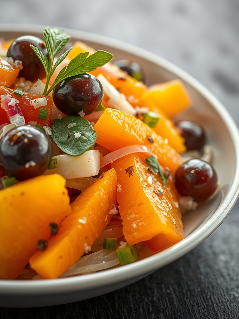 Mandarin Orange Salad Olive Mango ingredients 1