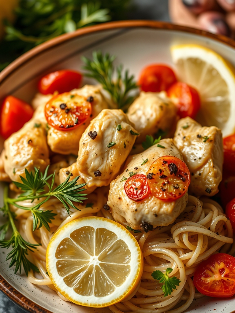 Mediterranean-Inspired Lemon-Dill Chicken Bowls
