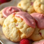 Moist Lemon Cookies with Raspberry Frosting