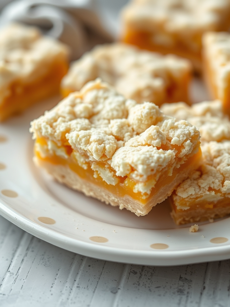 Peaches and Cream Crumble Bars