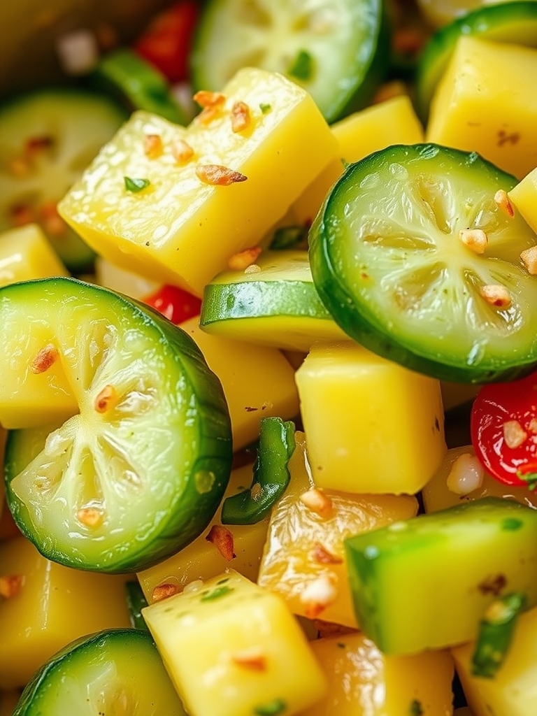 Pineapple Cucumber Salad ingredients 1