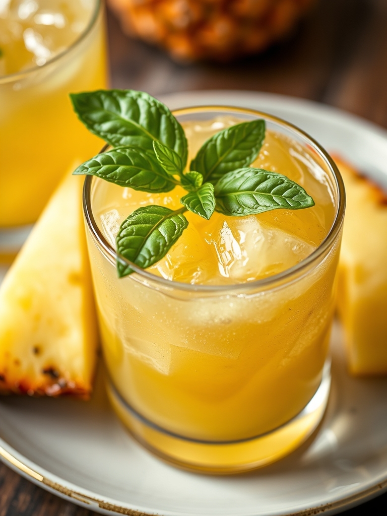 Pineapple and Basil Smash Cocktail Recipe