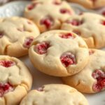 Raspberry Rose Shortbread Cookies