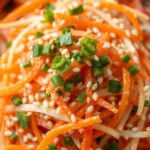 Shaved Rainbow Carrot Sesame Saladingredients