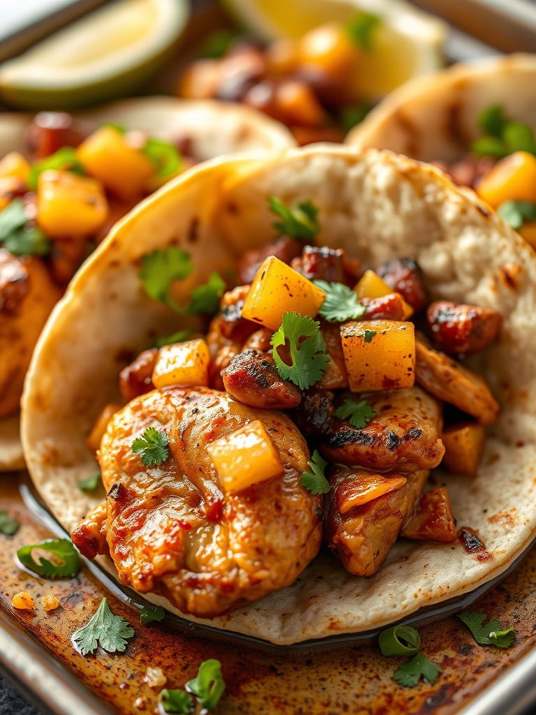 Sheet Pan Chicken(Chipotle & Pineapple Tacos)