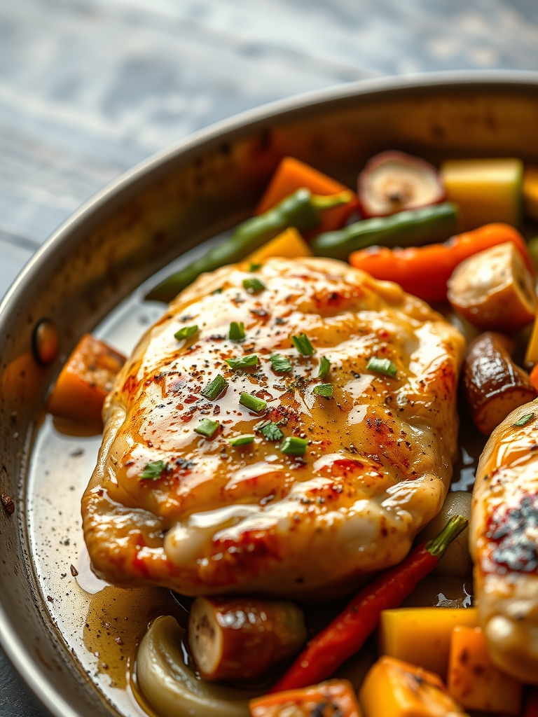 Sheet Pan Garlic Butter Chicken and Veggies