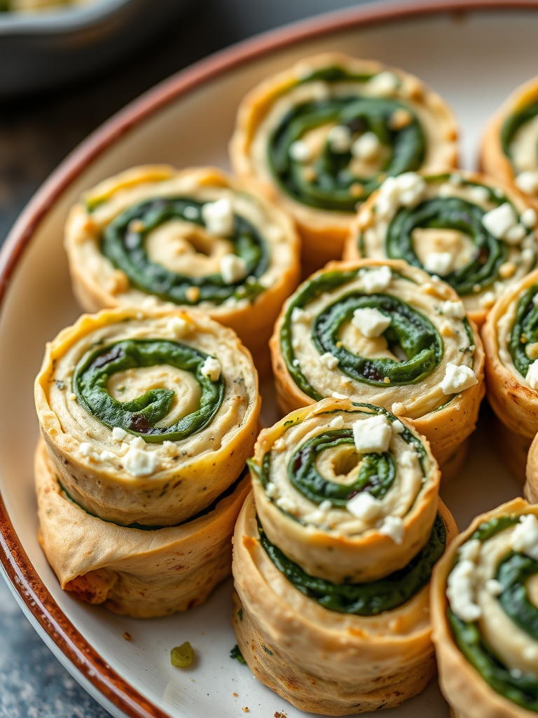 Spinach and Feta Pinwheels (gluten-free)