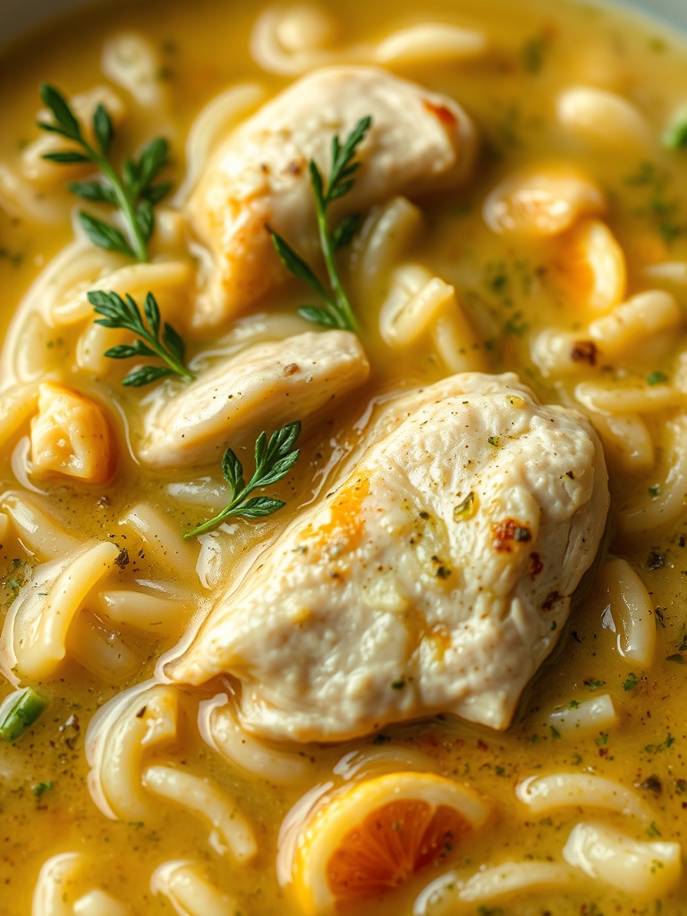 Spring Lemon Chicken Orzo Soup Recipe