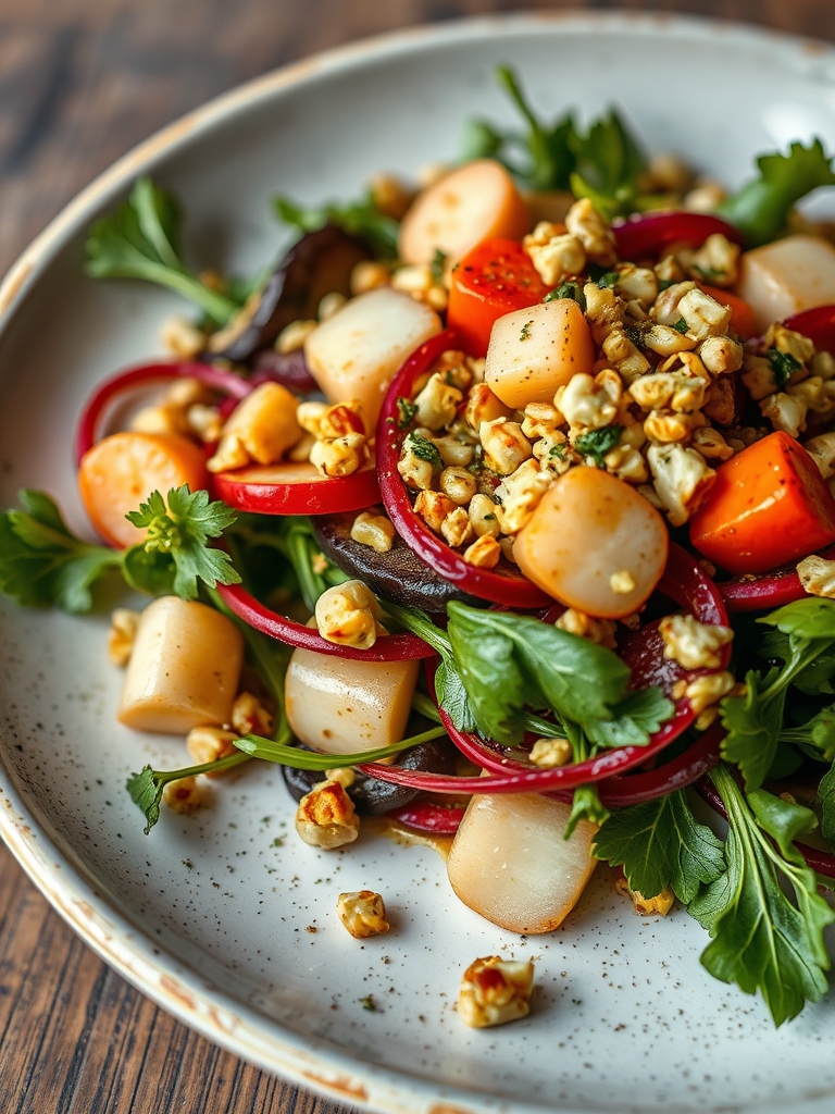 Welcome To SLOWCROCKPOT 3 Spring Root Vegetable Salad with Pistachio Vinaigrette