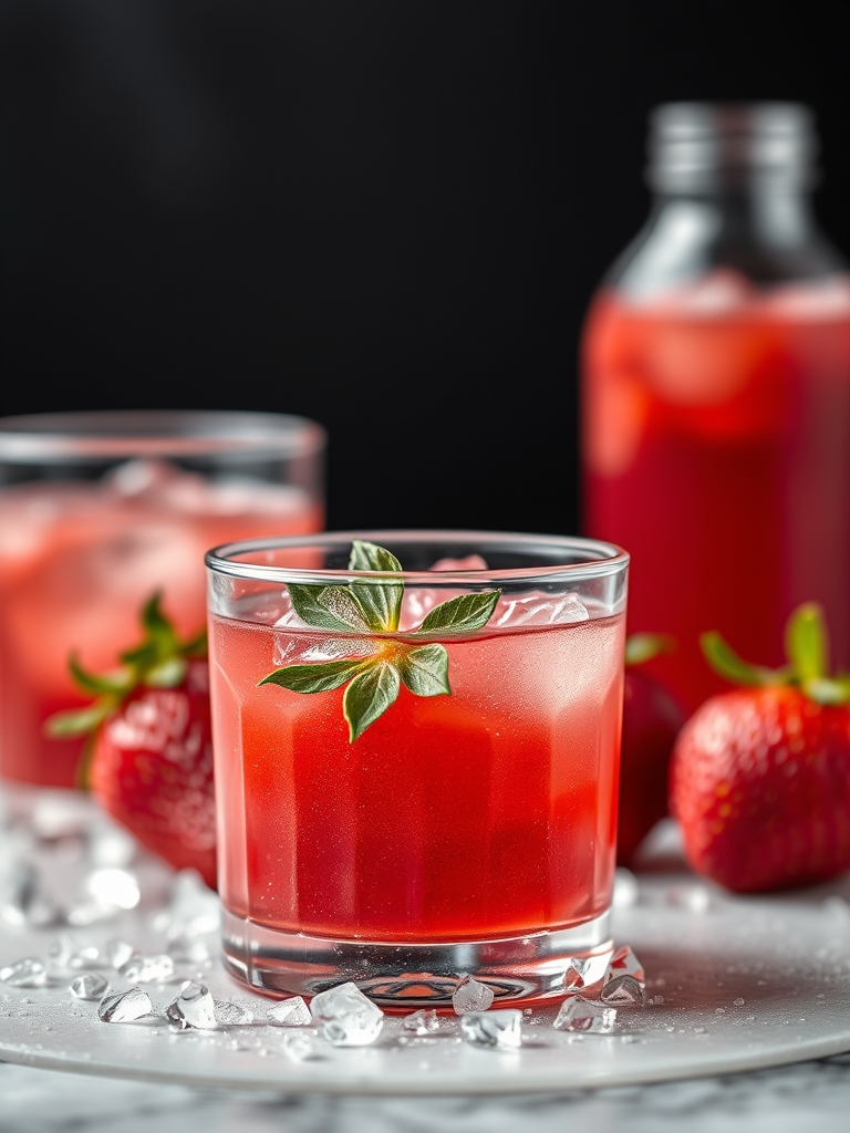Strawberry Hugo Spritz Recipe ingredients 1