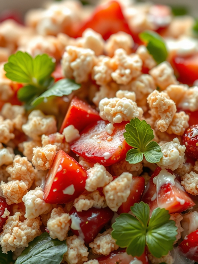 Sweet Savory Strawberry Crunch Salad ingredients 1