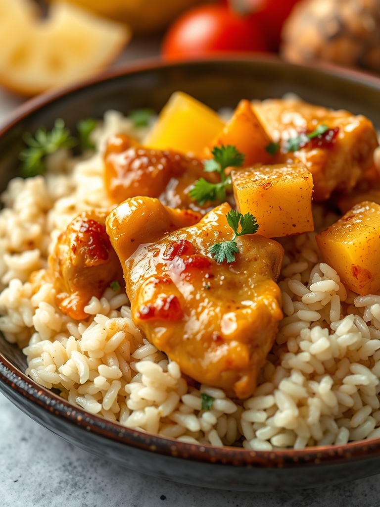 Welcome To SLOWCROCKPOT 1 Sweet and Savory Pineapple Chicken and Rice Recipe