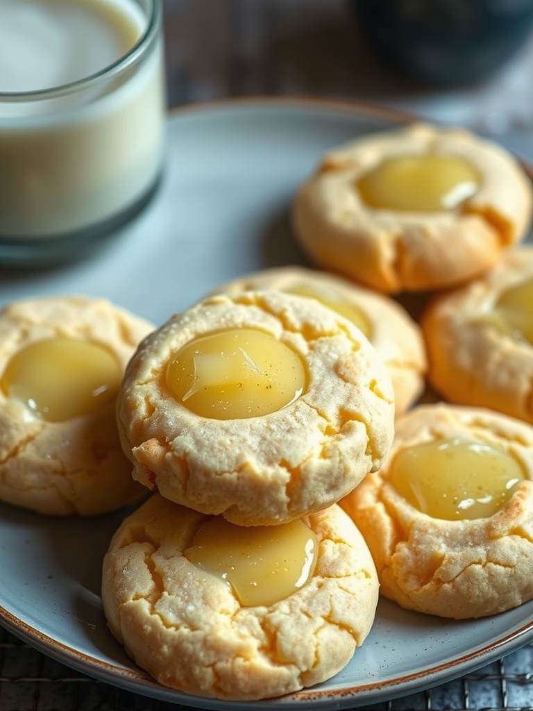 Vegan Lemon Curd Shortbread Cookies