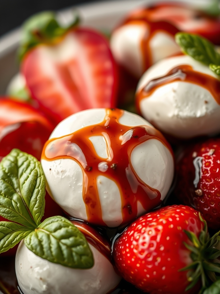 Balsamic Strawberry Caprese ingredients 2