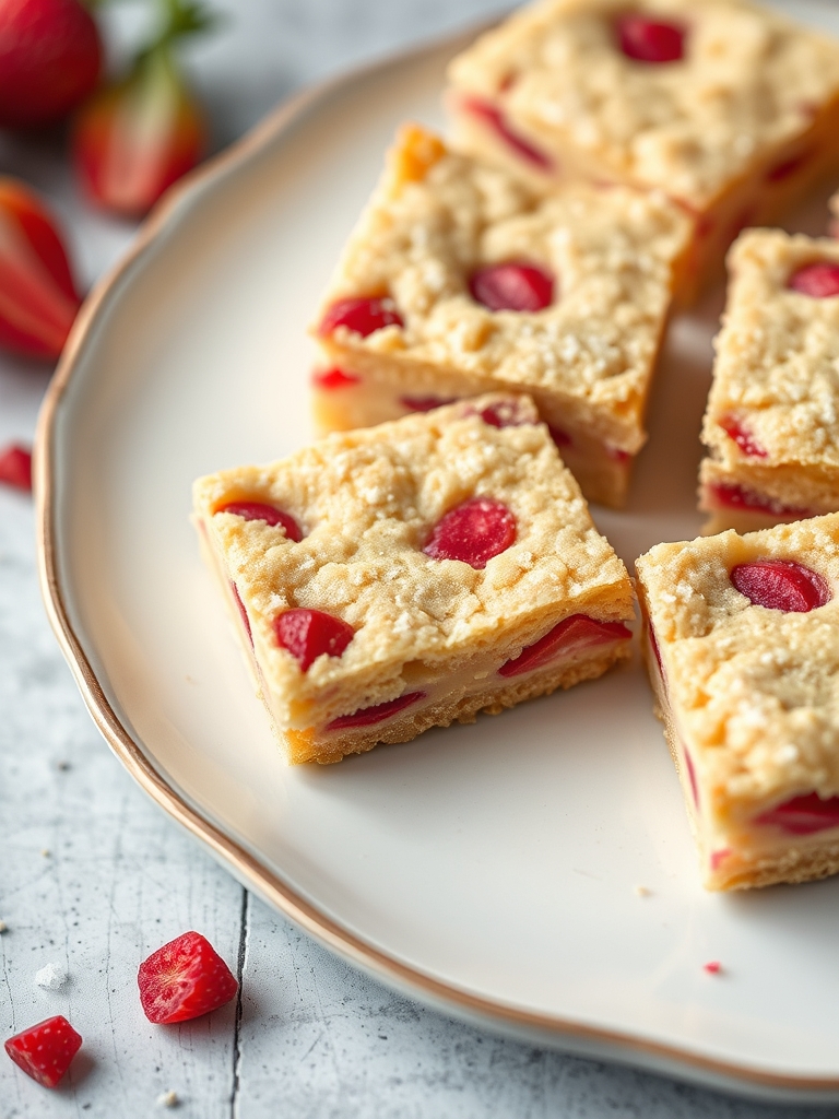 Best Rhubarb Shortbread Bars with Buttery Texture
