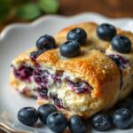 Blueberry Cream Cheese Croissant Casserole