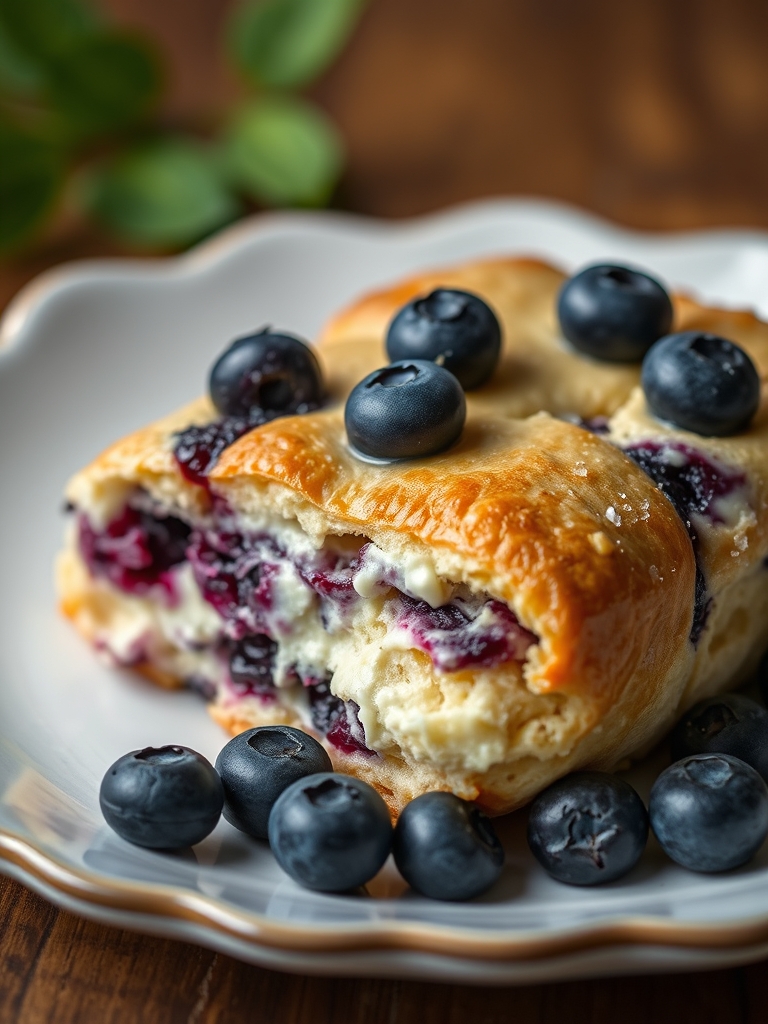 Welcome To SLOWCROCKPOT 2 Blueberry Cream Cheese Croissant Casserole