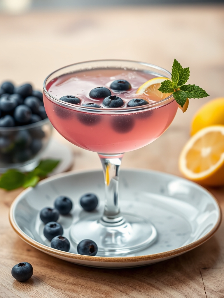 Blueberry Limoncello Martini