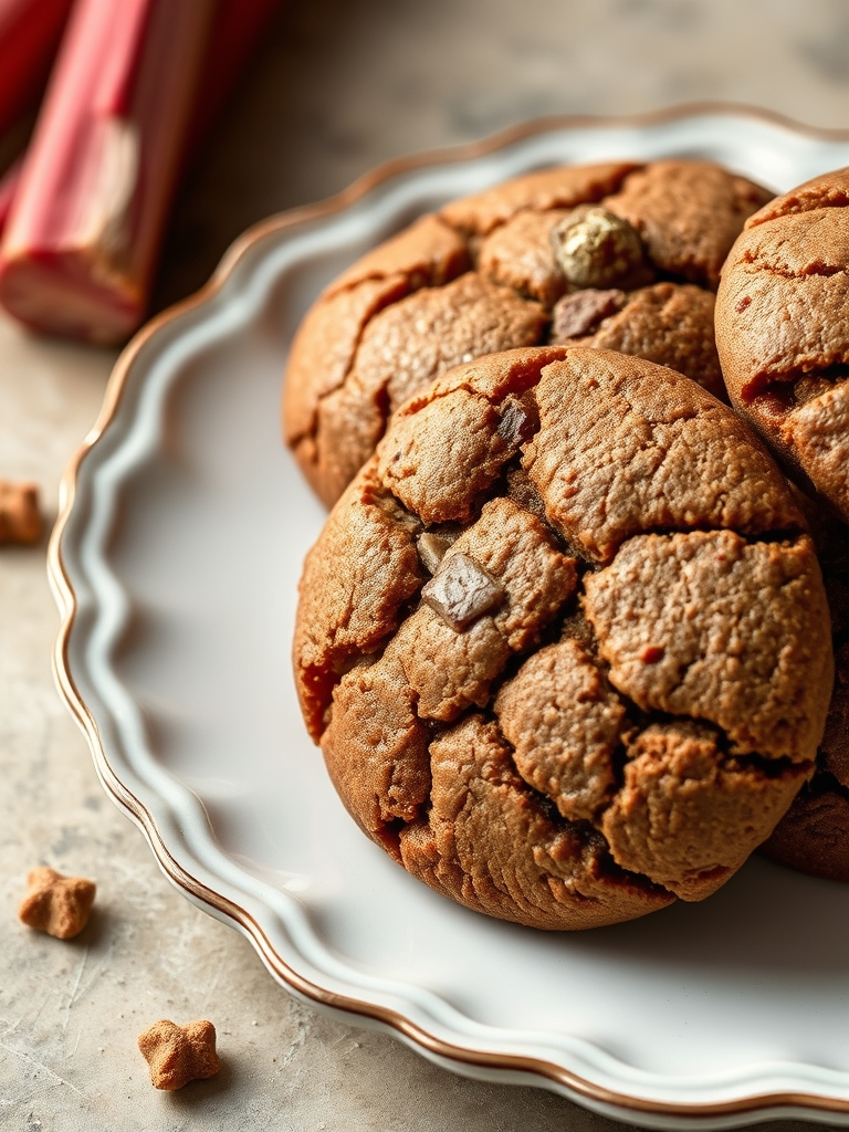 Brown Sugar Rhubarb Cookies